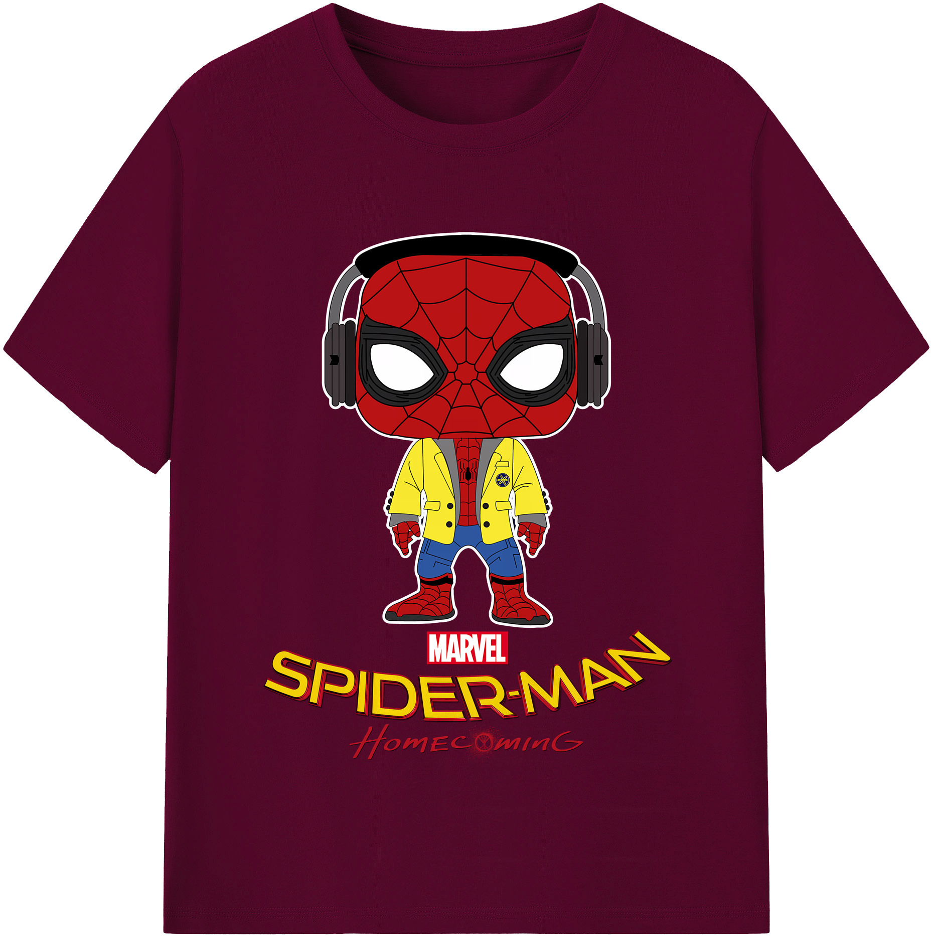 （画像用） Spider Man スパイダーマン レディースカジュアルプリントTシャツ（綿100％）